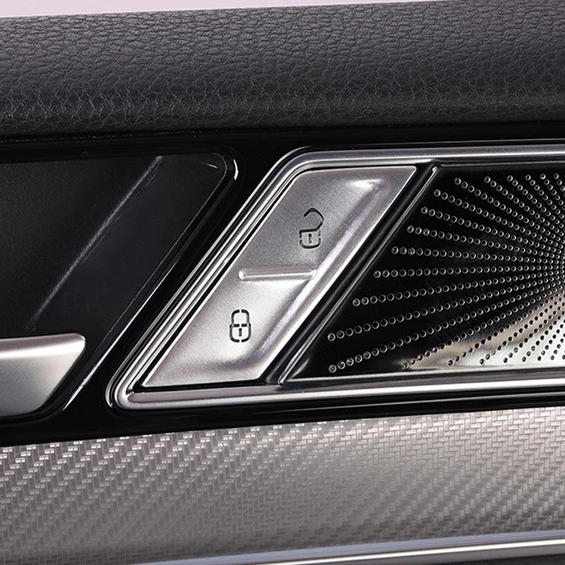 Car Door Unlock Button Decorative Sticker Suitable For Volkswagen Vw New CC One Click Start P Gear Interior Button
