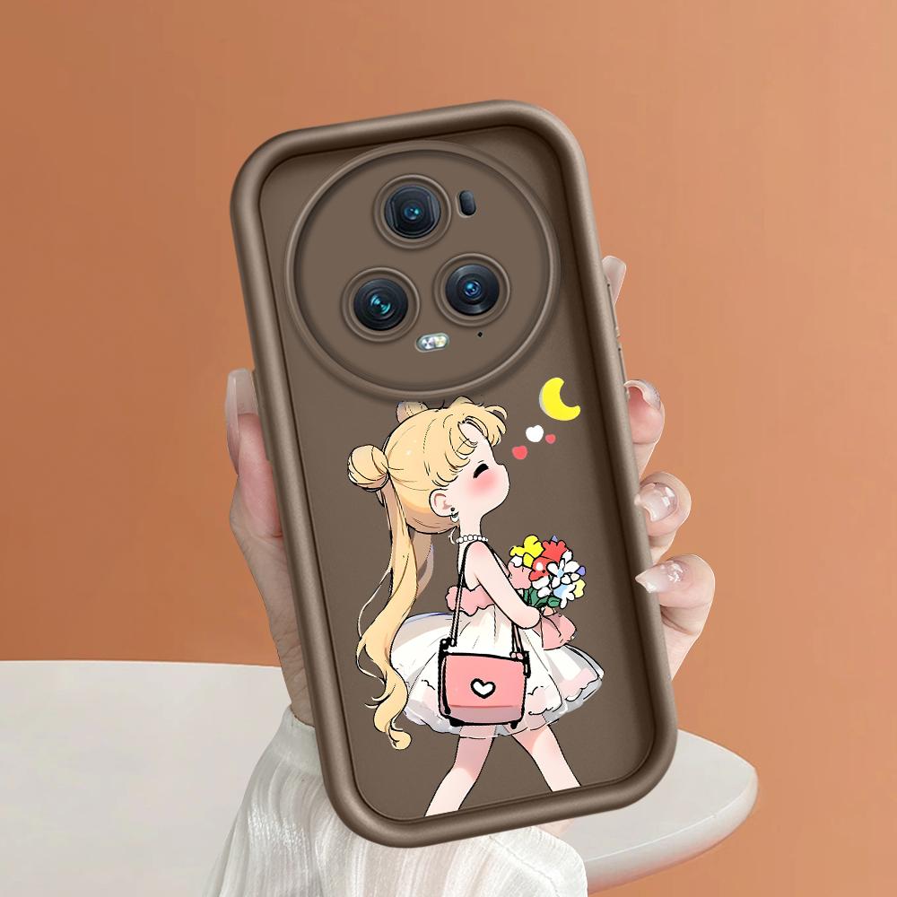 Soft Silicone Square Ladder Printing Pattern Phone Casing Full Cover Camera Shockproof Protection Rubber Case for Huawei Honor