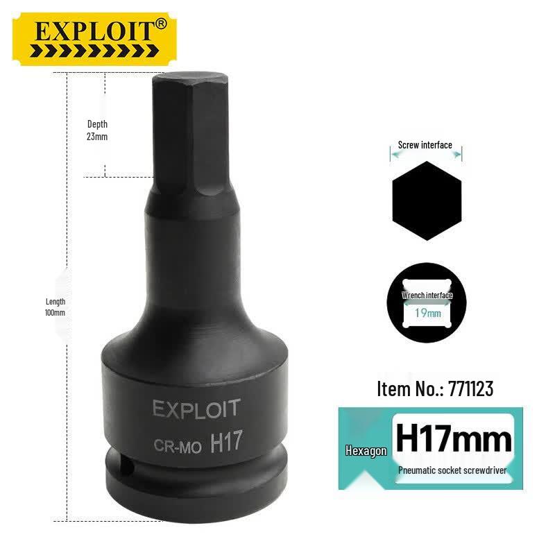 EXPLOIT Heavy Duty Hex Socket for Impact Wrench