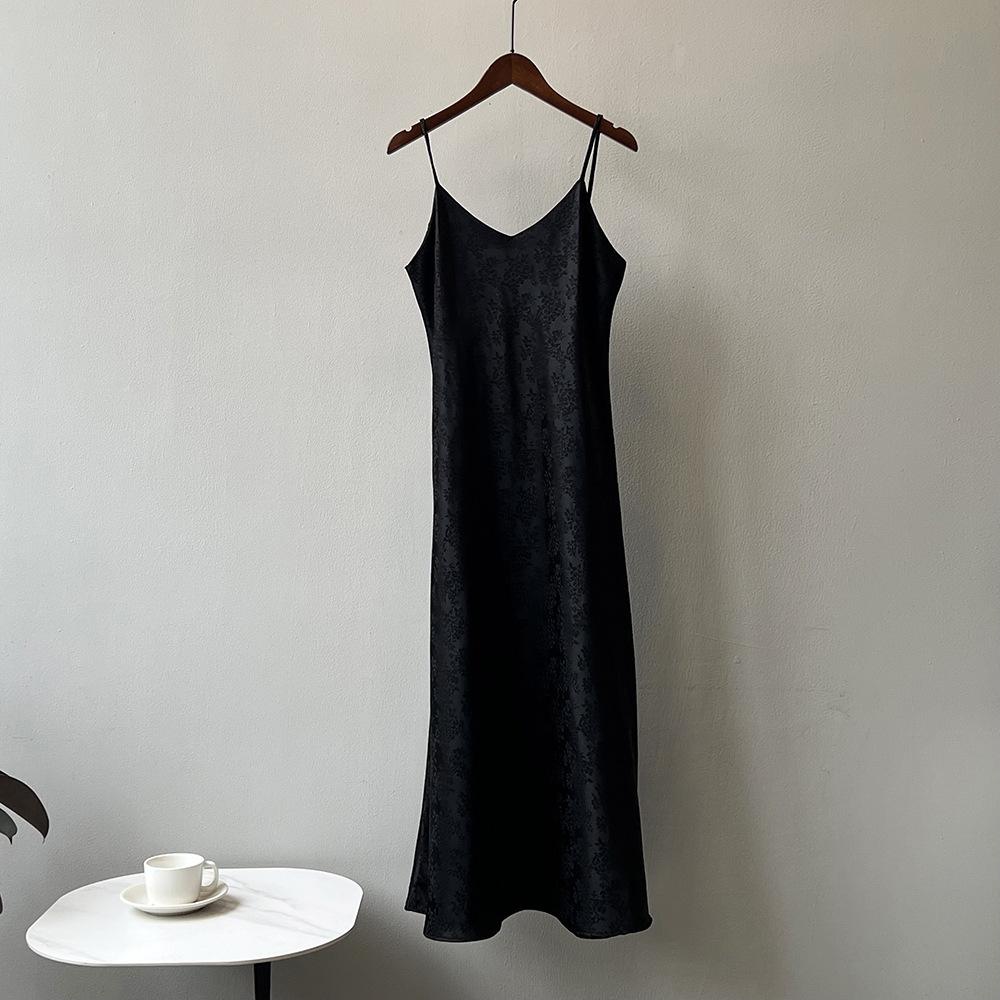 Vintage Sexy Maxi šaty pro ženy Jednobarevné saténové s potiskem Odhalená ramena Letní šaty 2024 Nový Streetwear Elegantní šaty bez rukávů