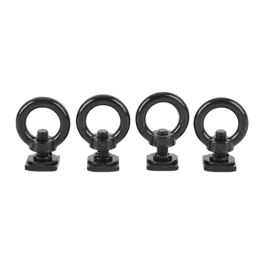4PCS T Track Mount Tie Down Anchor M8 Sturdy Stainless Steel T Slot Bolt Tie Down Rings for Holding Bungee Cord Rope