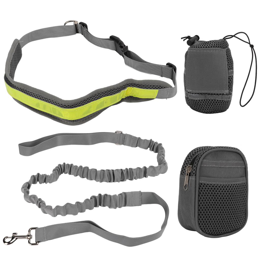 Dog  ing Waist Pack Leash   Reflective Elastic Hands   Dog Leash for Running Walking Hiking