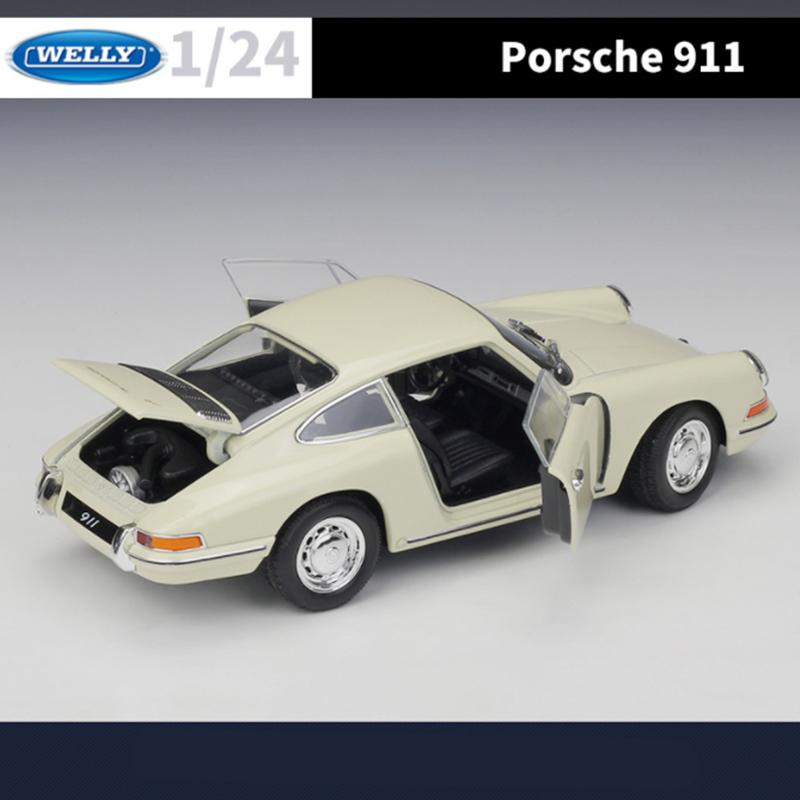 WELLY 1/24 1964 Porsche 911 Alloy Classic Sports Car Model Diecasts Metal Vehicles Car Model Simulation Collection Kids Toy Gift