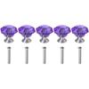 5/10PCS Transparent Diamond Shape Crystal Glass Cabinet Knob Jewelry Box Drawer Pull Handle Furniture Handle Hardware Supplies