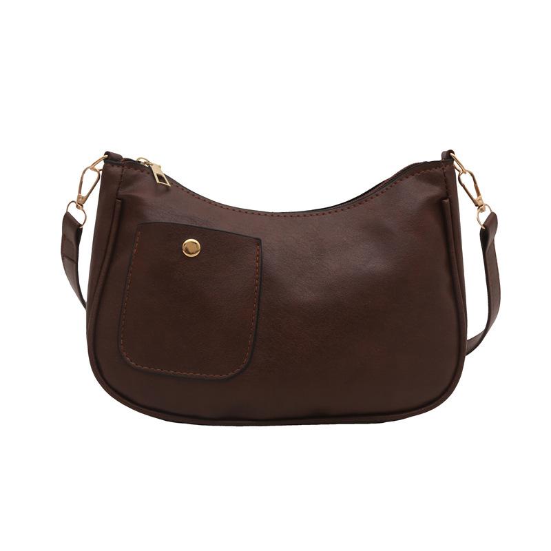 Texture niche simple shoulder armpit bag women's bag trendy versatile women's versatile crescent bag