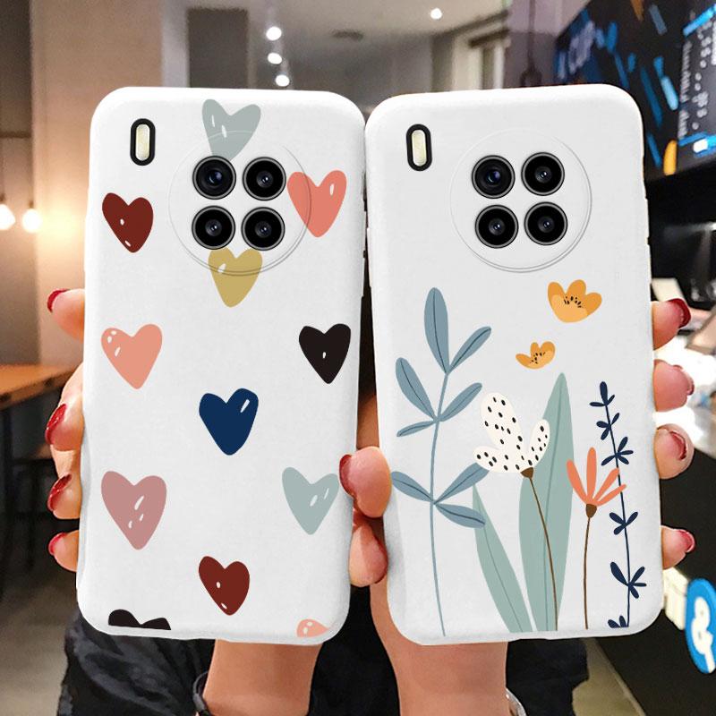 Flowers Funda For Honor 50 Lite Capa Phone Case Soft Silicone Leopard Print Cute Cat Bear Back Cover Shockproof For Honor 90 200