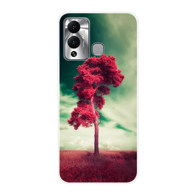 For Infinix 12 Play Hot12 Play NFC X6816 X6816C X6816B Case Soft Silicone Back Cover  Cartoon Phone Case Starry Sky