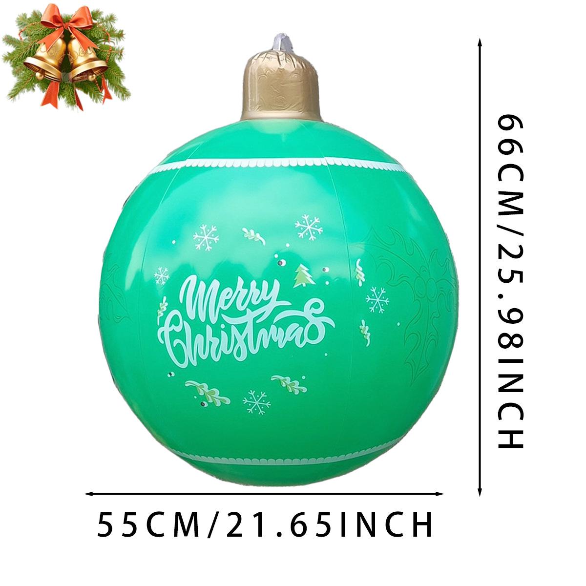 Thickened Transparent PVC Inflatable Christmas Decoration Ball - Eco-Friendly Festival Ornament 66cm x 55cm