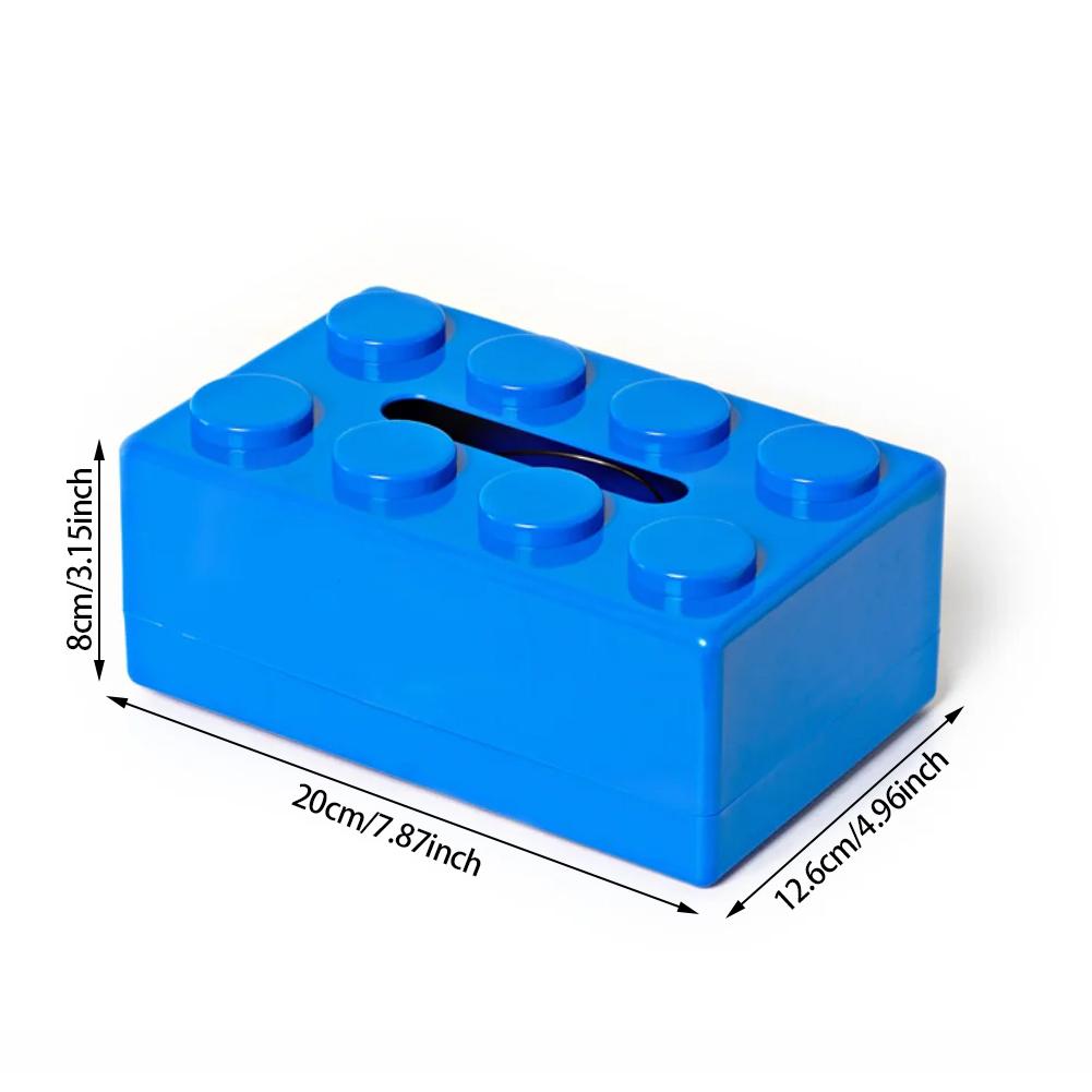 Creative Building Blocks Tissue Box Wall-Mounted Spring Paper Towel Holder Waterproof For Bathroom Living Room And Kitchen