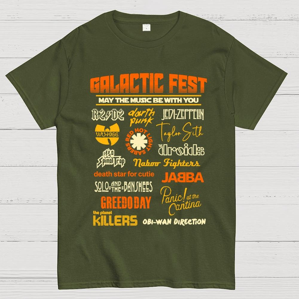 Galactic Fest Unisex 100% Cotton Summer Casual Cool Loose T-Shirt