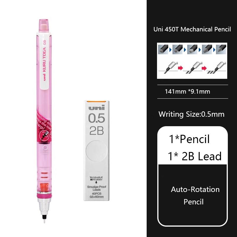 Uni KuruToga Mechanical Pencil, 0.5mm Smudge-Proof Auto Lead Rotation Writing/Drafting/Drawing Pen Japanese Stationery lapiseira
