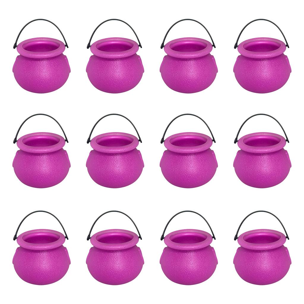 12pcs Bucket Set Multi Color Selection Halloween Witch Bucket Jar Festival Ornament Decoration