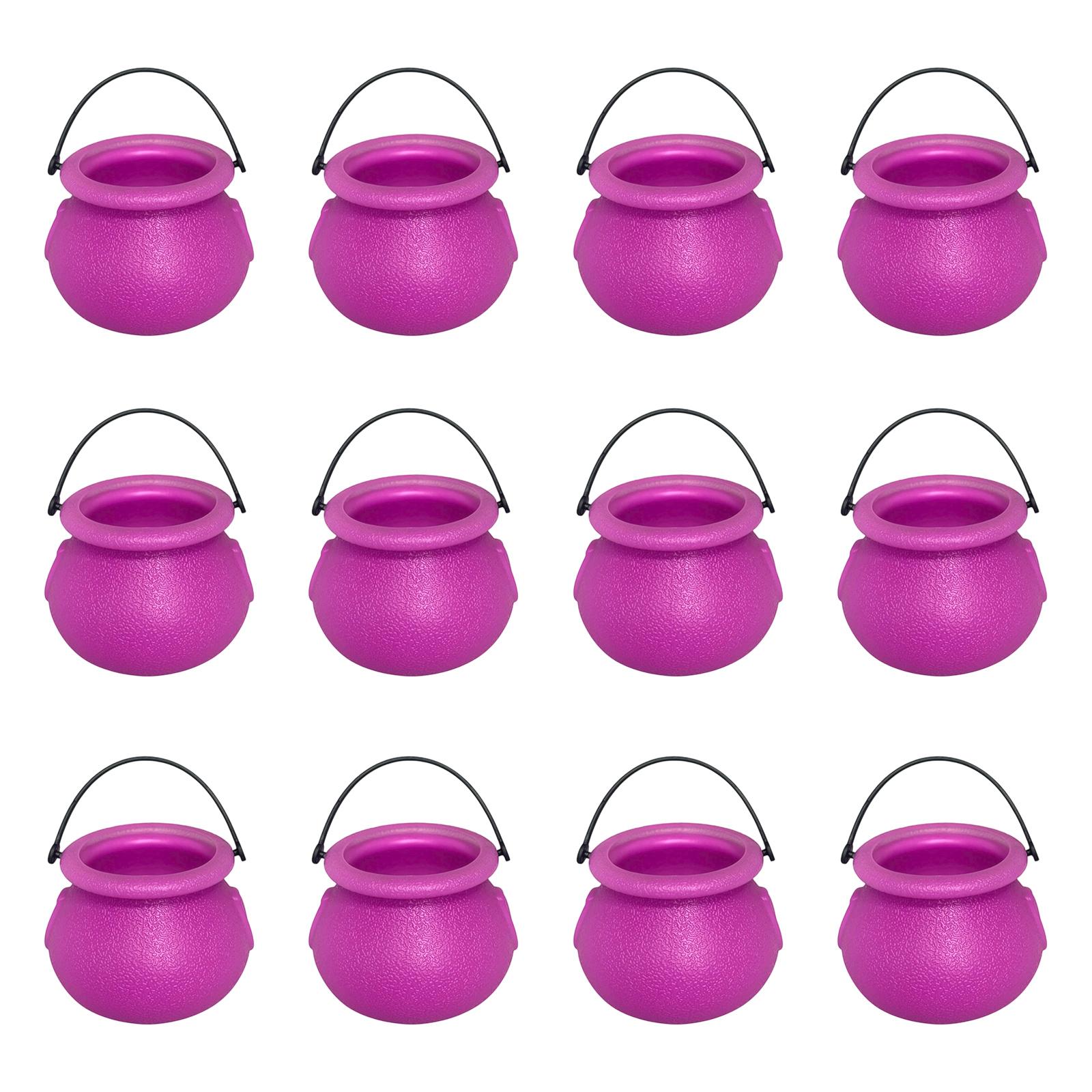 

Набор из 12 ведер, многоцветный выбор, ведро-банка ведьмы на Хэллоуин, фестивальное украшение One Size фиолетовый