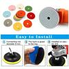 16pcs 4 Inch 100mm Diamond Polishing Pads Set for Stone Grinding and Refinishing Soft Abrasive Discs for Marble Granite Concrete