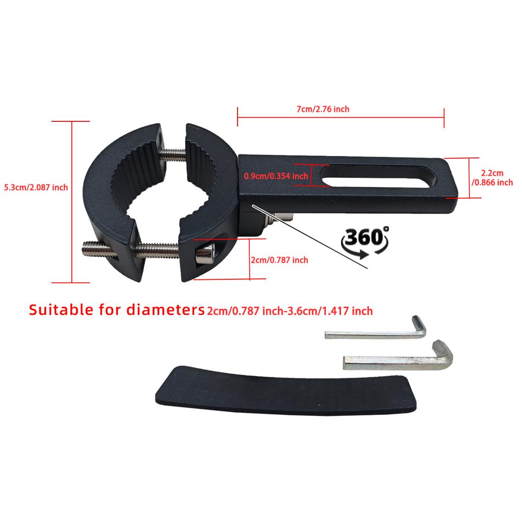 Motorcycle Extension Bracket Spotlight External Fixed Lamp Holder lighting extension Fork Handle Bracket Adjustable 20mm-36mm