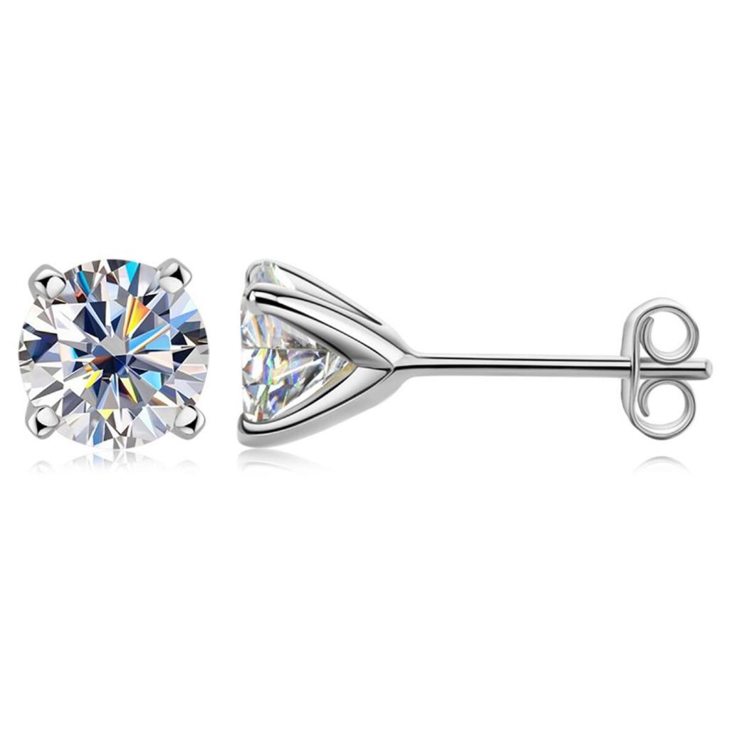 D farbe 100% 925 Sterling Silber Überzogene 18k Gold Ohrring 1ct Moissanite Stud Ohrringe frauen Schmuck Original Luxus mit GRA Zertifiziert