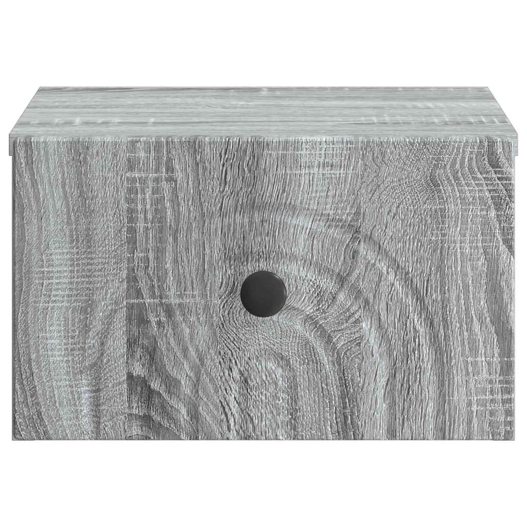 Wall Mounted Nightstand Grey Sonoma 33 x 34.5 x 20 cm