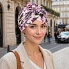 Pleated Hijab Caps Knotted Style Floral Head Wrap New Head Wrap Cap  Women Headwear