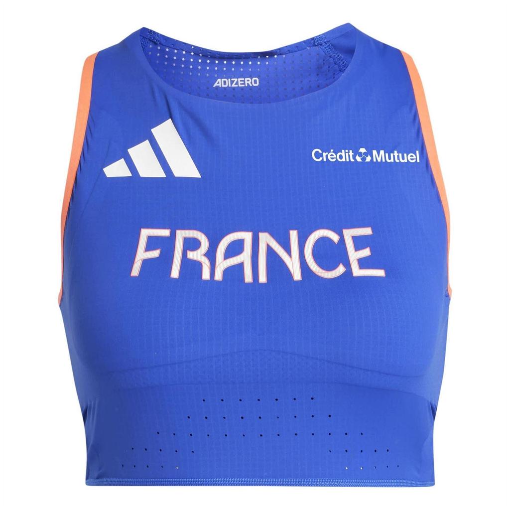 Adidas Womens/Ladies France Cropped Vest Top