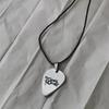 My Chemical Romance Cosplay Stainless Steel Necklace Men Women Rock Band Guitar Pick Pendant Choker Jewelry Accessories Gifts