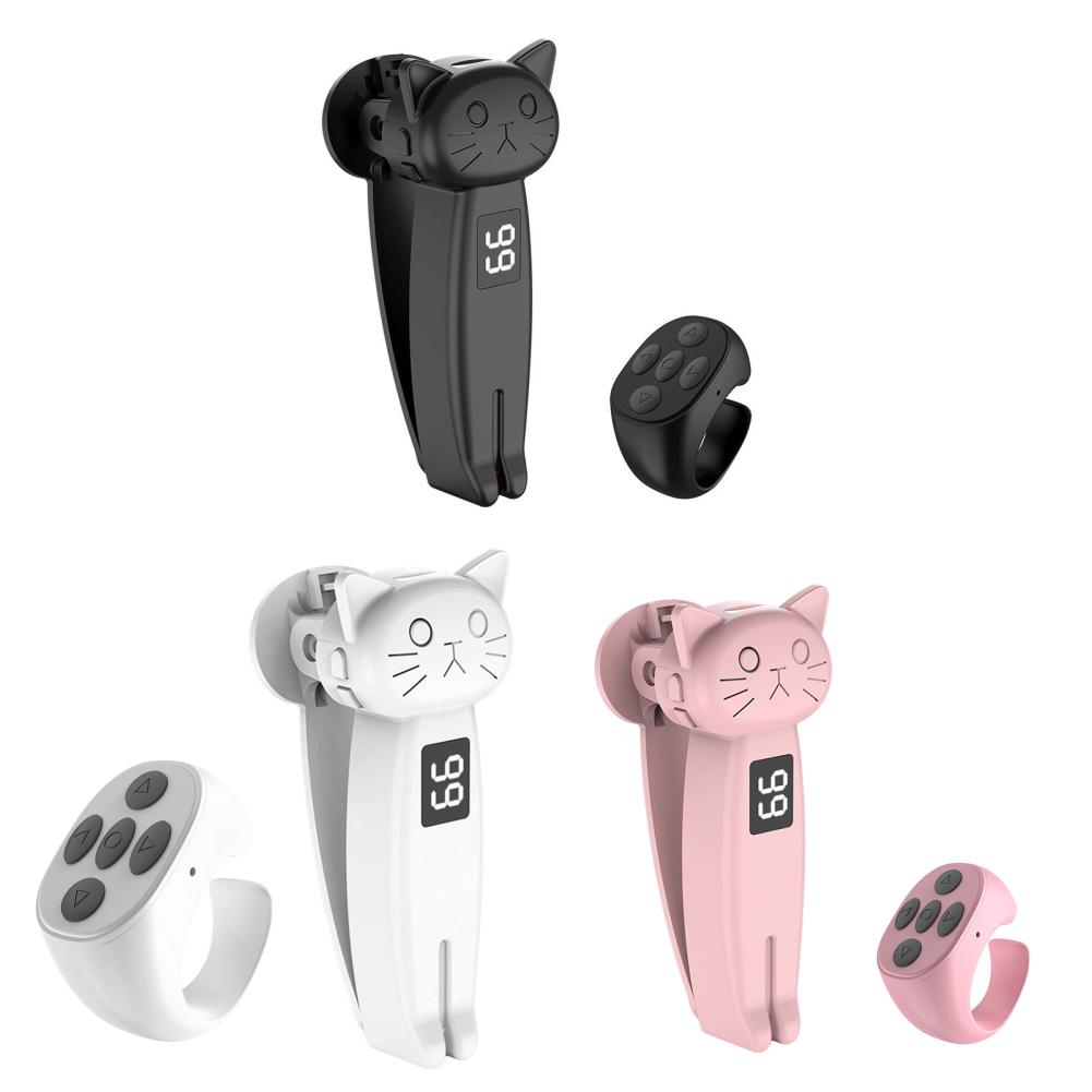 

Пульт дистанционного управления Page Turner Bluetooth-совместимый телефон 5.3 с автоматическим кликером(черный)