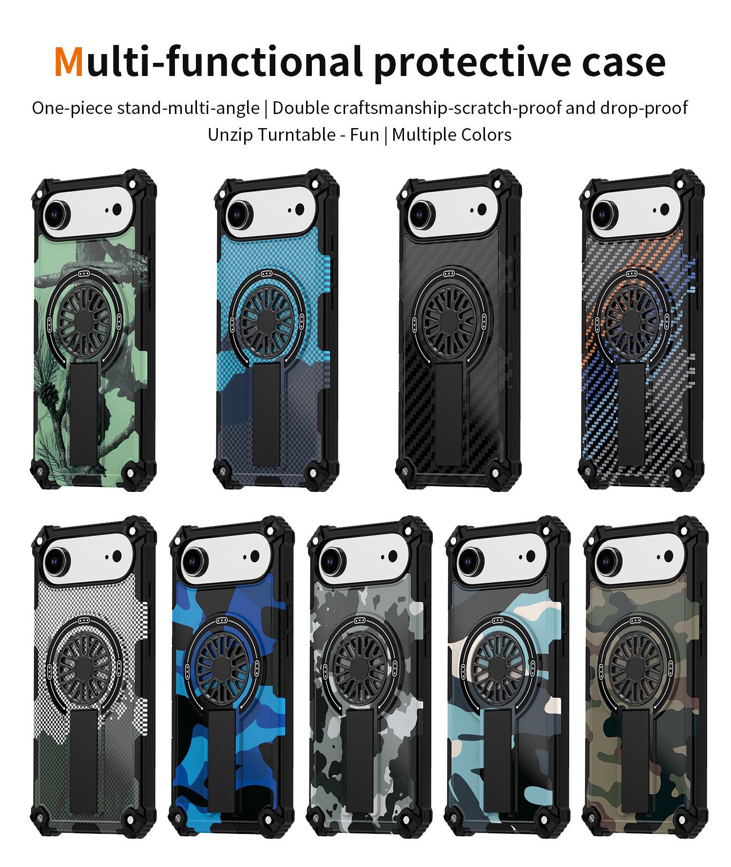 

Premium Guardian Camouflage Magnetic Charging Phone Case for Apple 17 Air 11