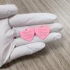 10Pcs Metal Heart Pendants Charms Dog Tags Candy Color for Bracelet Earrings Necklace DIY Jewelry Making Accessories Supplies