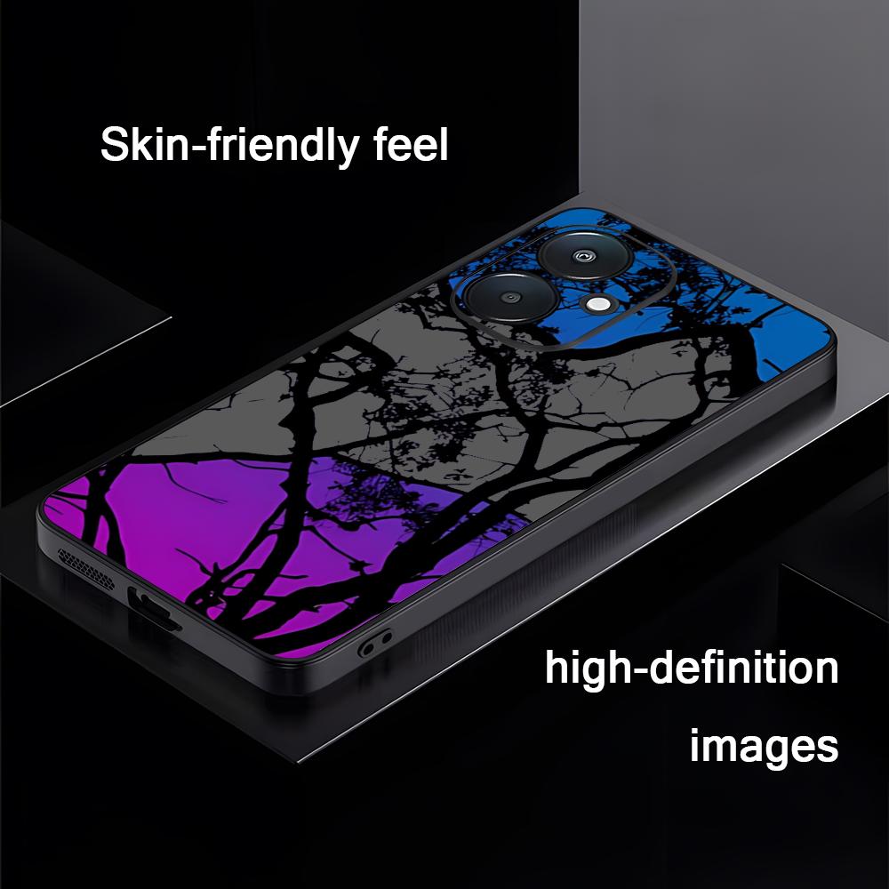 Tree design Beautiful Hot Phone Case For Xiaomi Redmi 14C 13C 12C Note14 13 12 11 10 Pro Plus S Soft Black Phone Cover