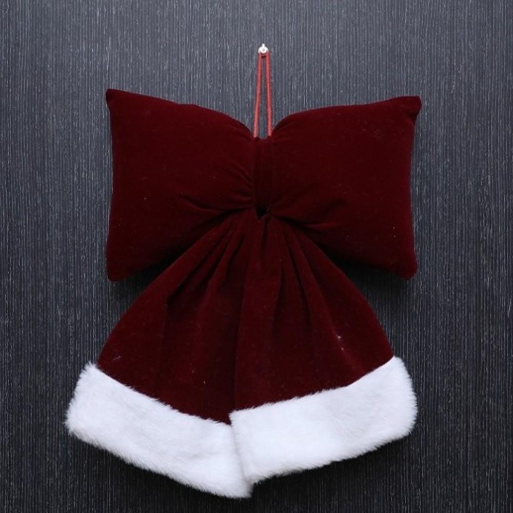 Flocking Velvet Bowknot Decoration Wine Red Bowknot Hanging Ornament Mall Atmosphere