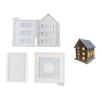 3D House Silicone Molds for Resin Concrete Home House Candle Holder Mold House Shaped Gypsum Mold Table Decorations