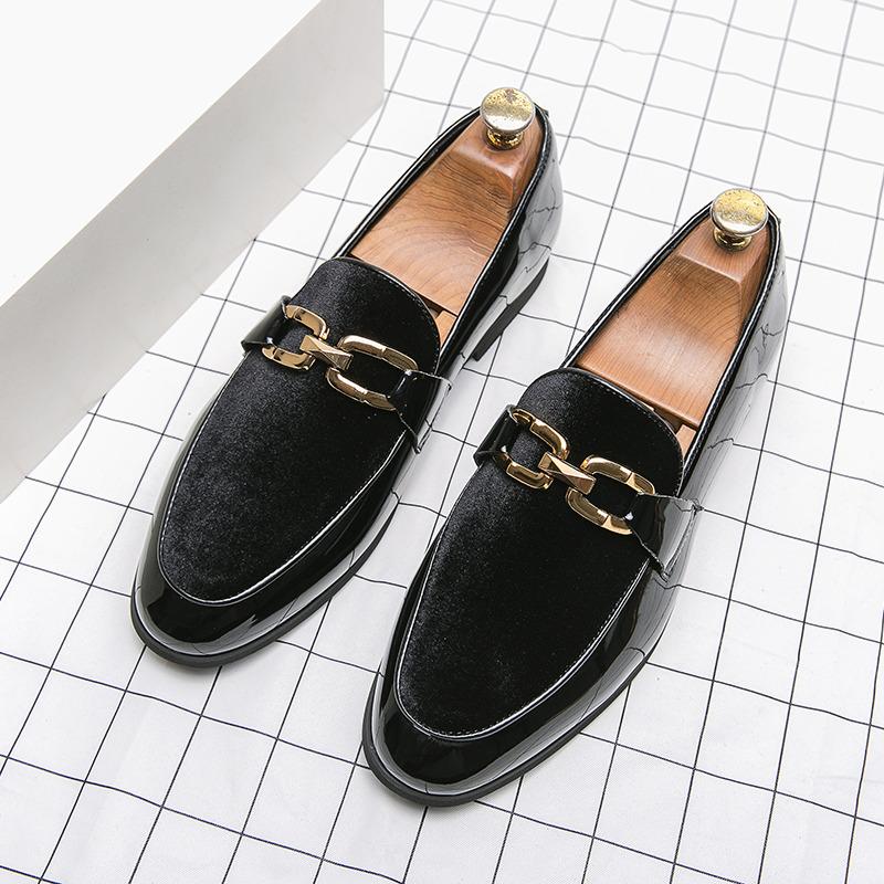 

Элегантные зеленые свадебные туфли для мужчин, деловые повседневные туфли без застежек, мужские туфли, модный дизайн, блестящие лакированные туфли для мужчин 38