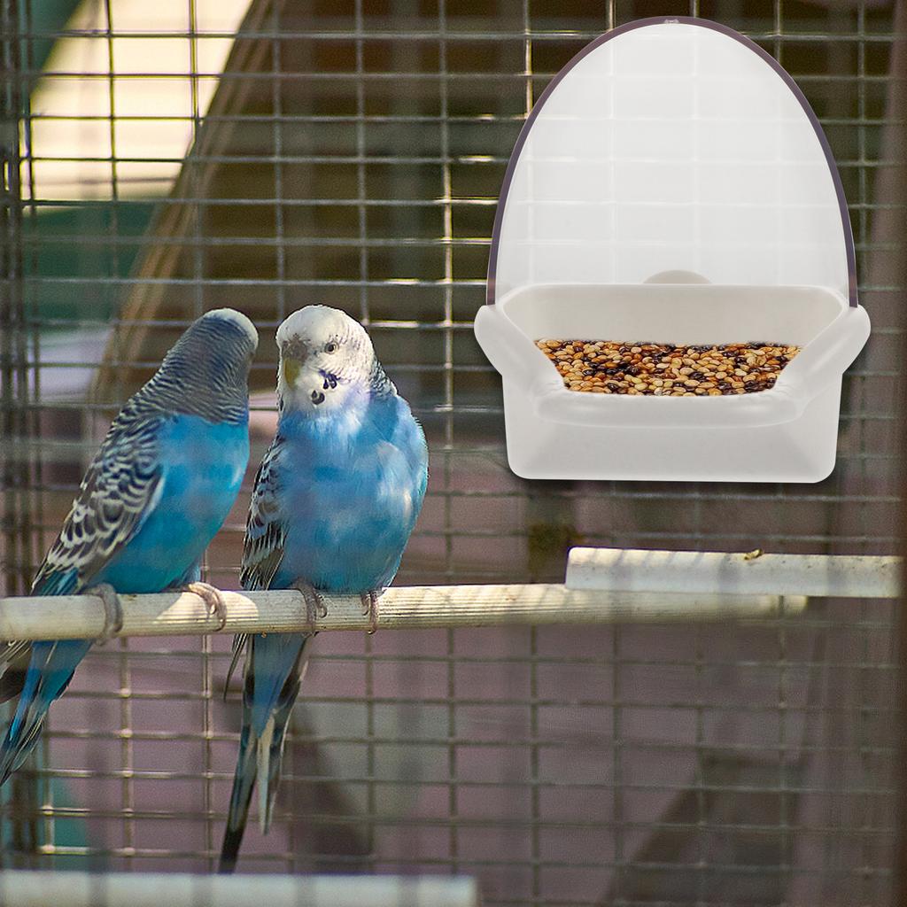 Parrot Feeder Plastic Reusable Hanging Bird Food Box Creative Design Bird Supply for Garden Yard Parrot Feeder
