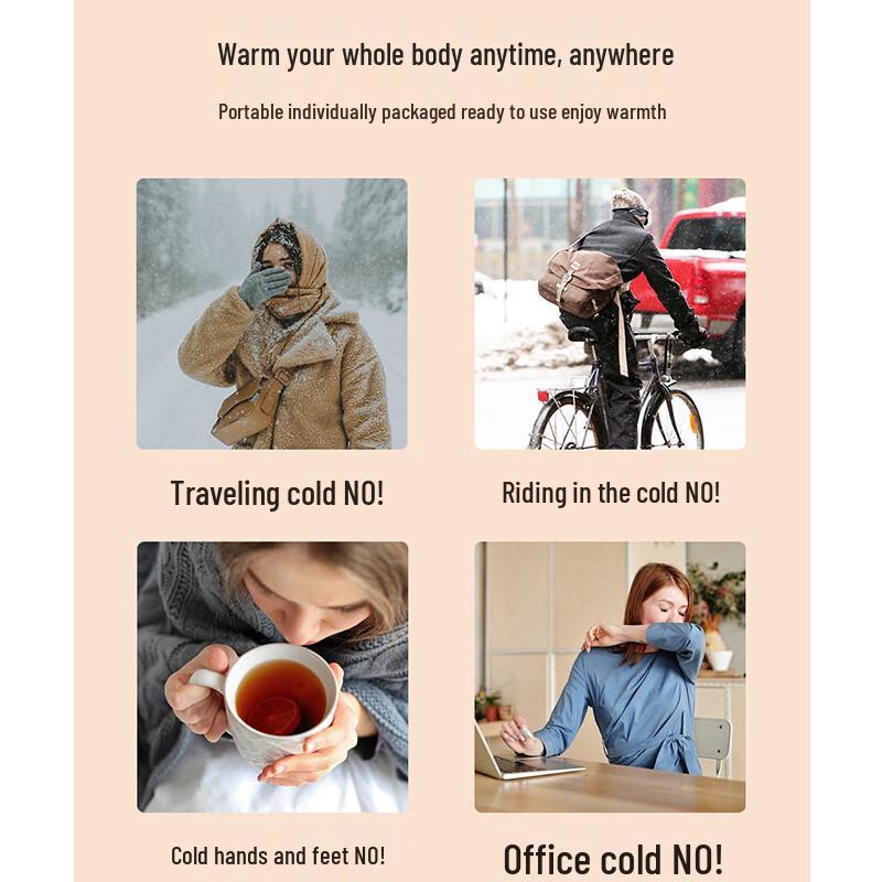 Klassische selbstwärmende Körperwärmepads mit weißem Ingwer