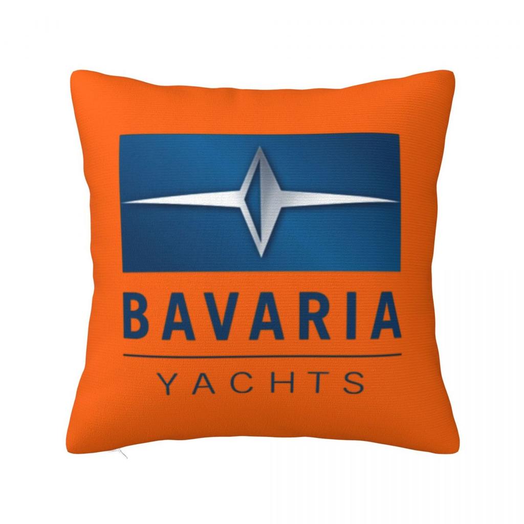 Bavaria Yachts Blue Silver Logo Square Pillowcase Cushion Cover Pillow Case Throw Pillow Cover for Home Sofa Living Room