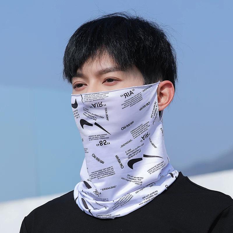 Sun Mask Men's Thin Ice Silk Scarf Summer Sports Headscarf Outdoor Fishing Face Towel Neck Guard Bandana Face Mask
