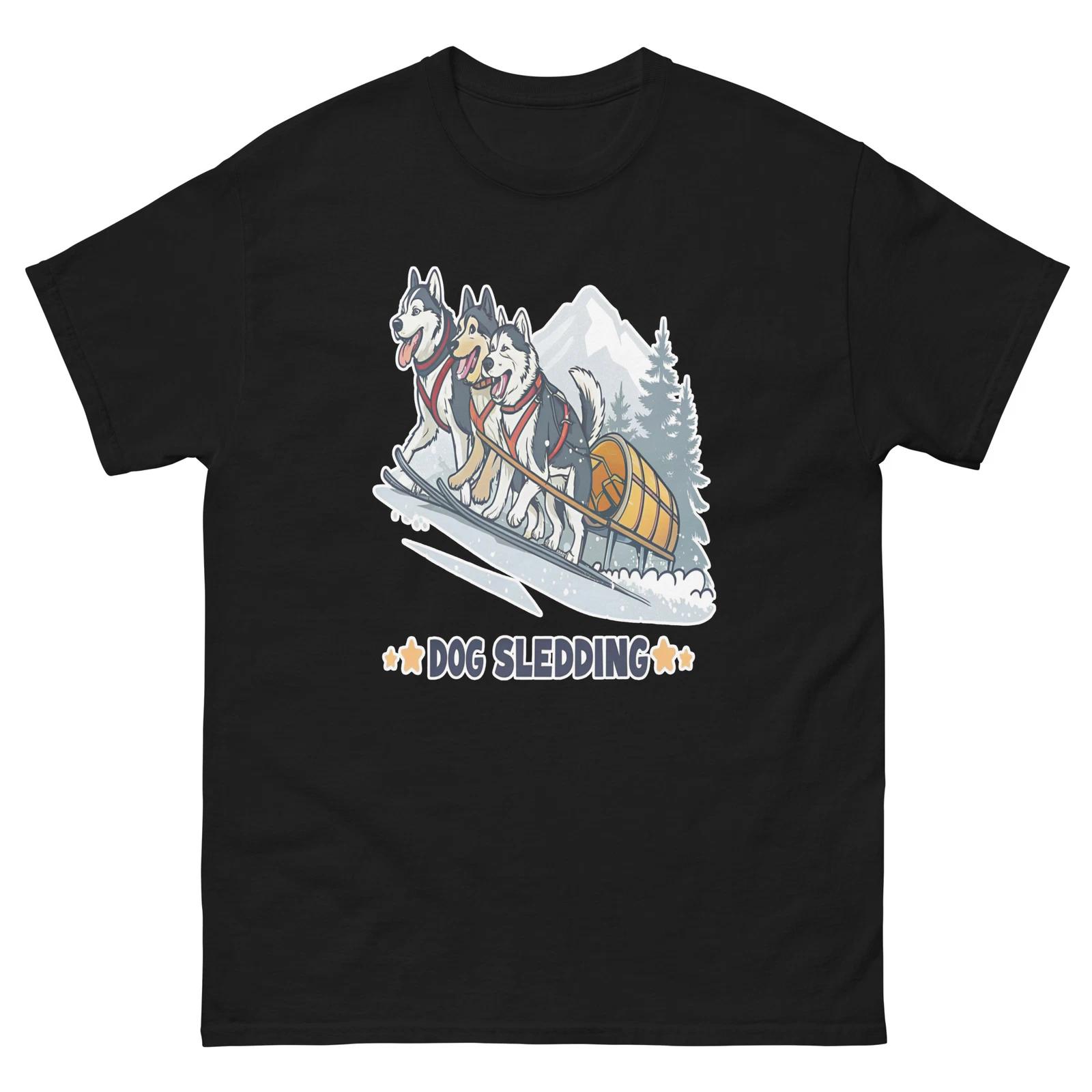 Dog Sledding Mountain Ski Resort Town T-Shirt 3XL