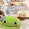 Cute Plush Fluffy and Soft Cushion Soothing Figurine Mascot, Toy, Gift, (Onsen Manju, Green)