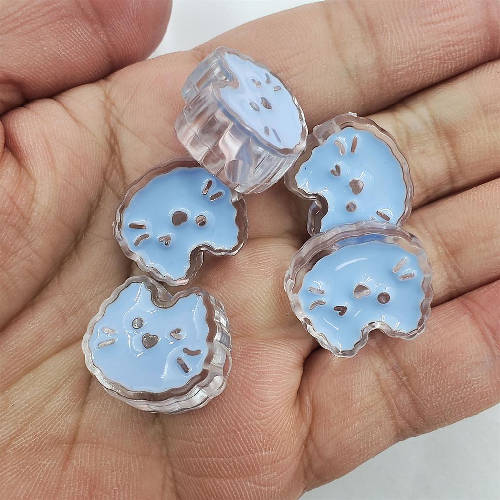 20 ks náhrdelník náramek DIY ruční výroba smaltovaných koček pro děti dívky roztomilé ručně vyráběné kouzlo průhledné korálky šperky doplňky