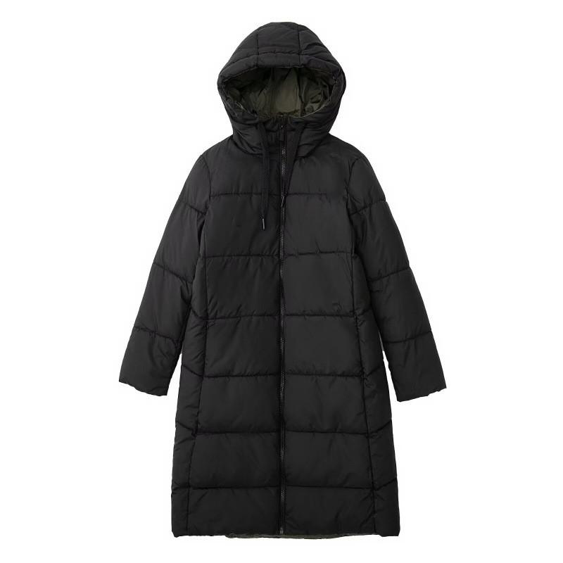 PBZA Womens Reversible Hooded Long Thick Cotton Coat Winter Casual Warm Jacket