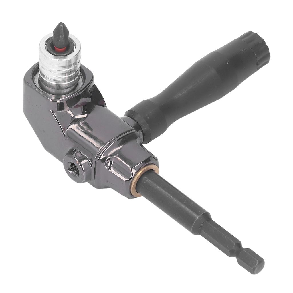 Right Angle Screwdriver Adaptor Aluminum Alloy 90 Degree Driver Attachment with ABS Handle for