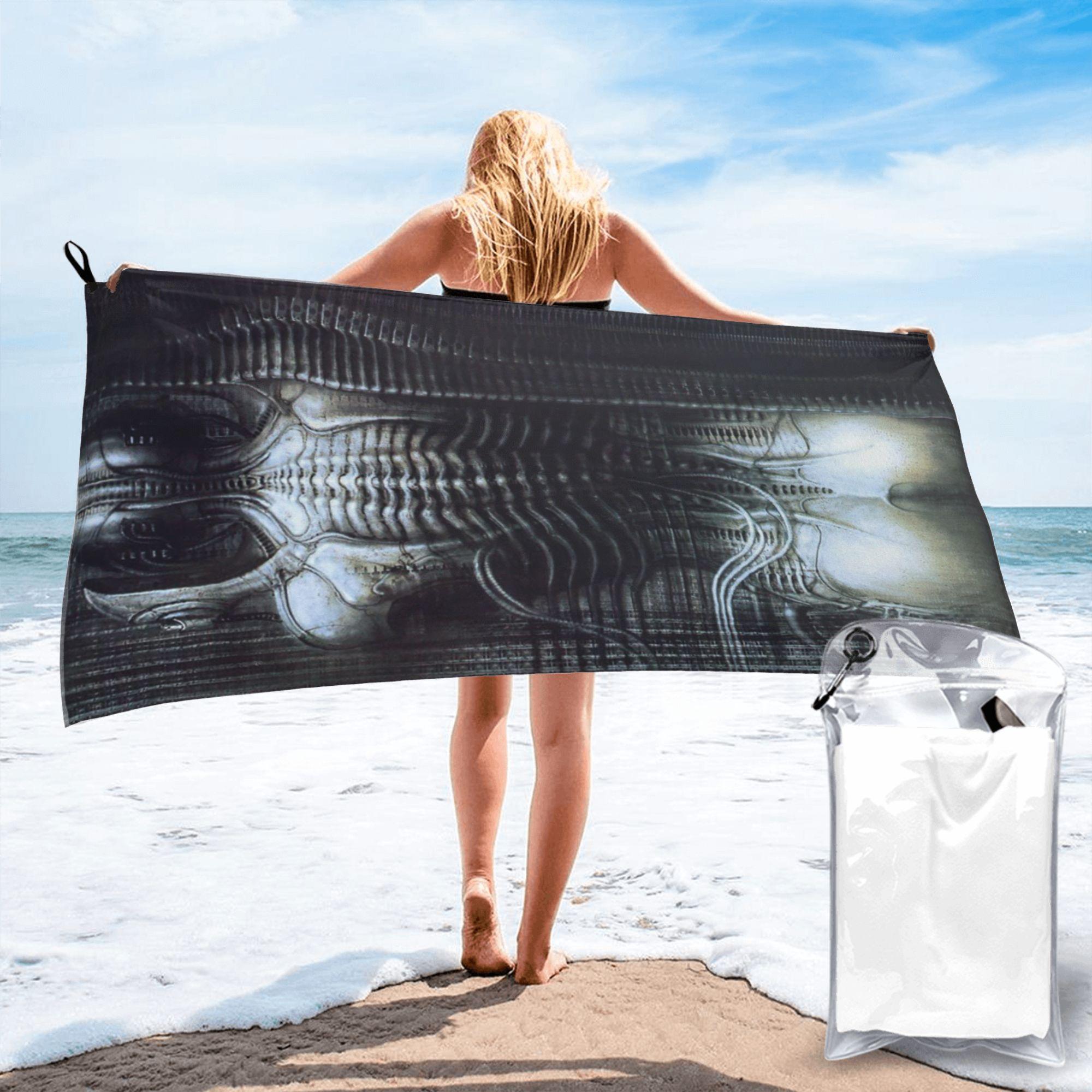 New York City Vi Torso H R Giger Beach Towel Soft Microfiber Quick Dry Absorbent Quick Towels For Bath W30*H60(CM)