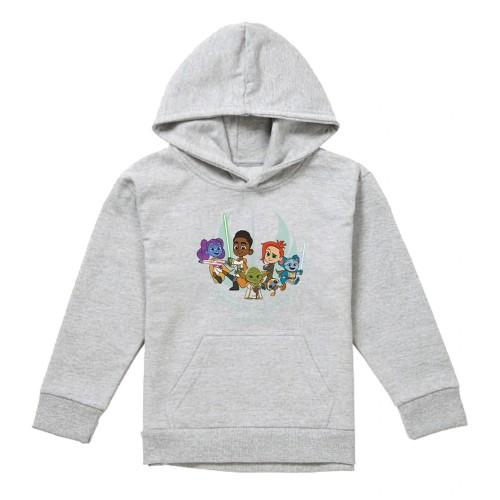 Stjärnornas krig: Young Jedi Adventures Barn/Barn Kraften är med oss Heather Pullover Hoodie