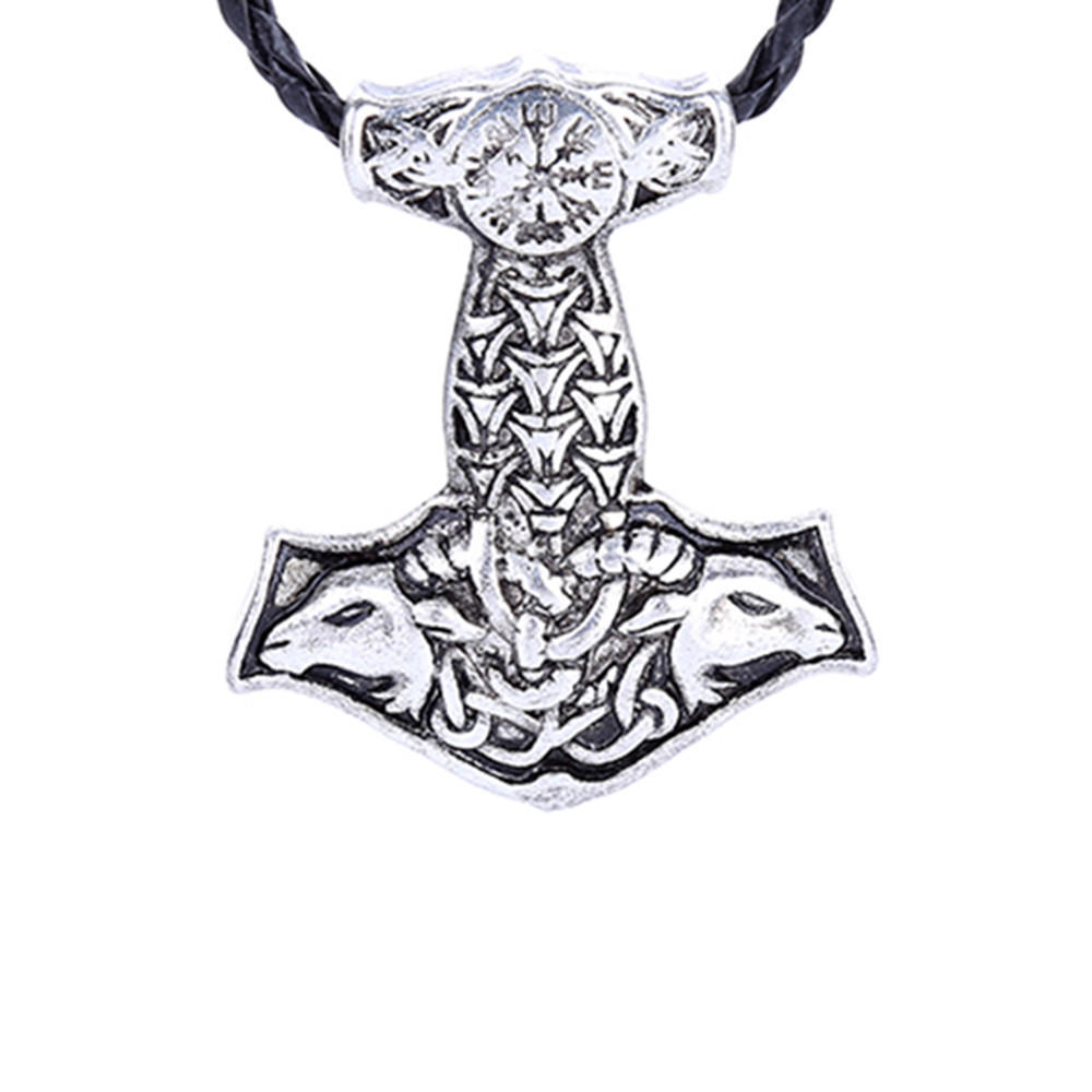 Vintage Amulette nordique arbre de la vie viking Yggdrasil Bracelet en cuir brun avec noeud celtique en m/étal pour hommes