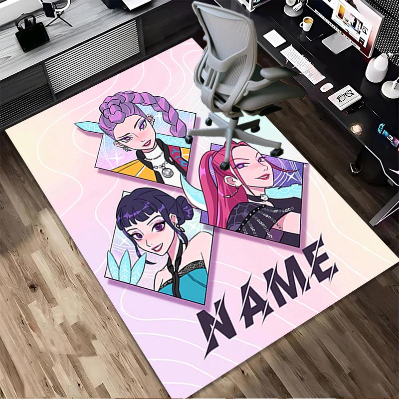 Personalized Name Fantasy Heroes Living Room Non-Slip Area Rug Soft Carpet for Bedroom Playroom Sofa Office Home Decor Doormat