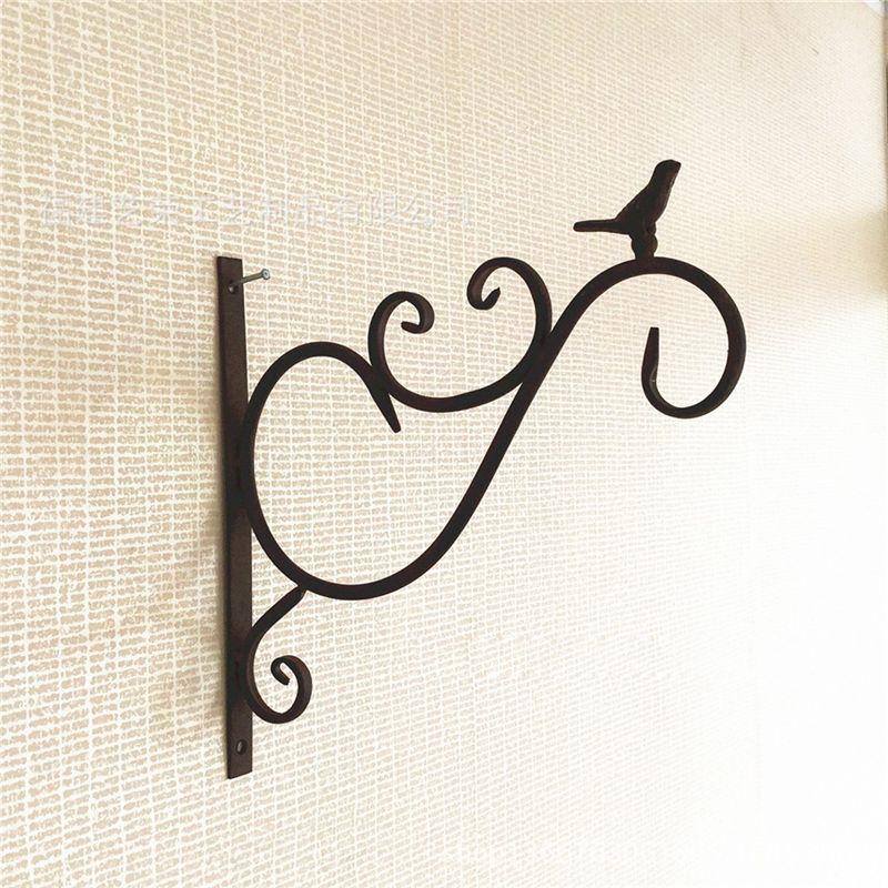 ABMH-Wall Hanging Plant Bracket, Retro Iron Metal Wall Lantern Wall Hanger For Hanging Plant Flower Bird Feeder