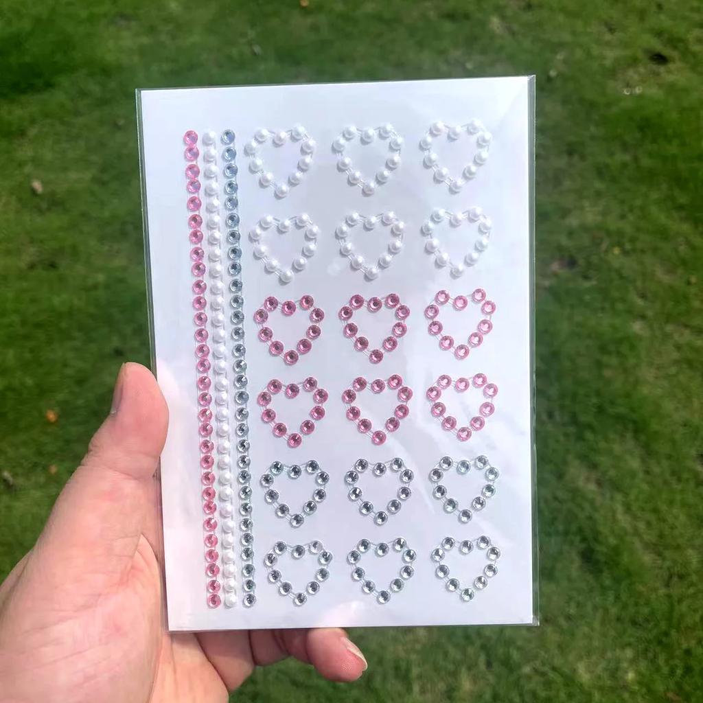 3D Star Heart Acrylic Crystal Stickers Kids DIY Decoration Self Adhesive Jewel Crafts Sparkly Rhinestone Stickers Girls Gifts