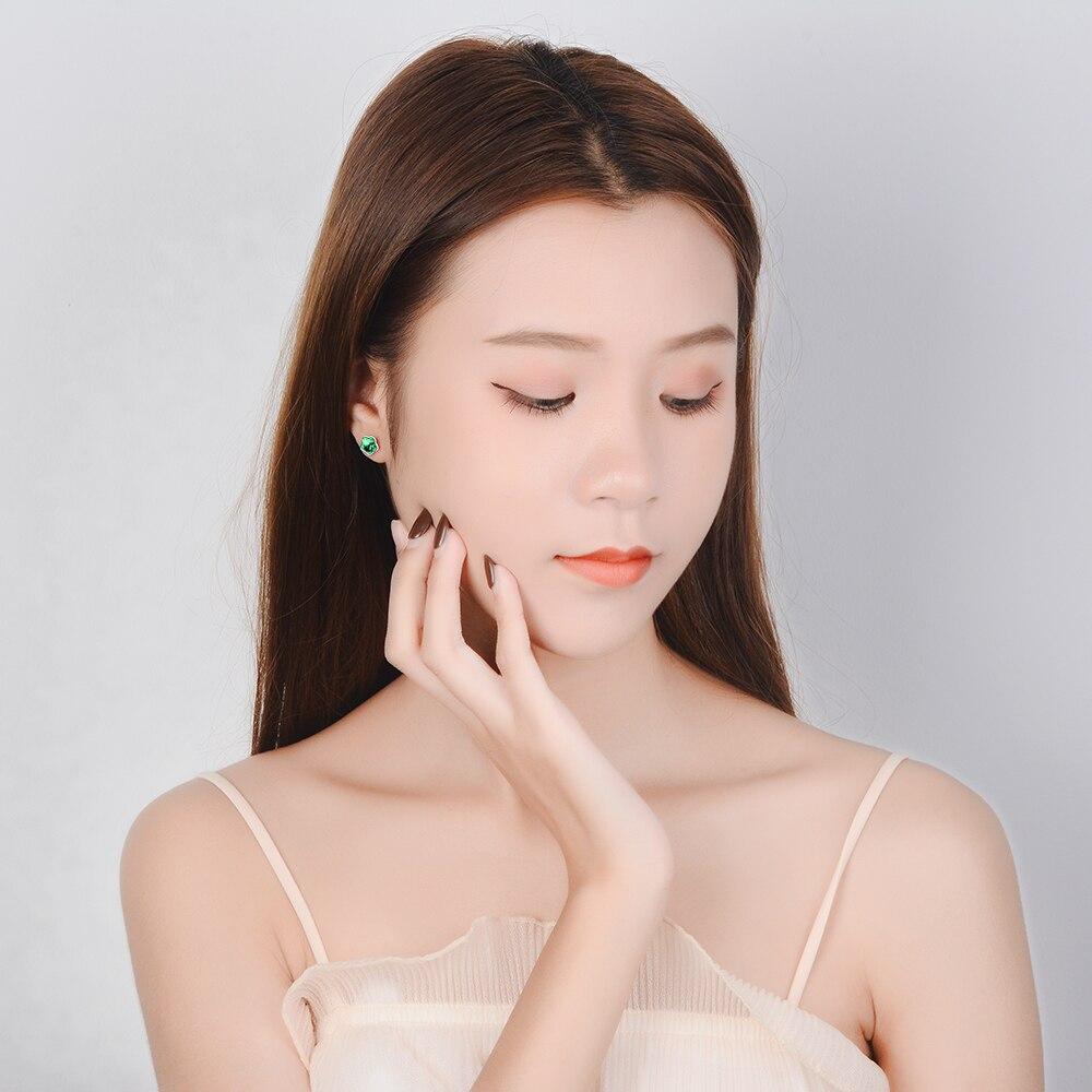 Lekani Kristalle Ohrstecker für Frauen Blumenohrringe Bijoux S925 Sterlingsilber Schmuck Chic Sexy