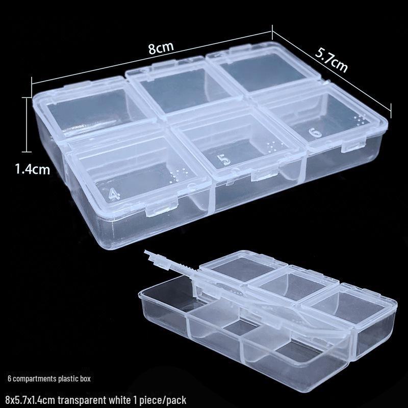 Transparent DIY Jewelry Storage Box - Detachable and Stackable Organizers for Tools and Earrings