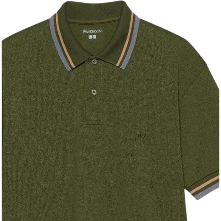 UNIQLO JW Anderson Polo Shirt Men's Dark Olive Green (Unisex) Polo Shirts 458078 57