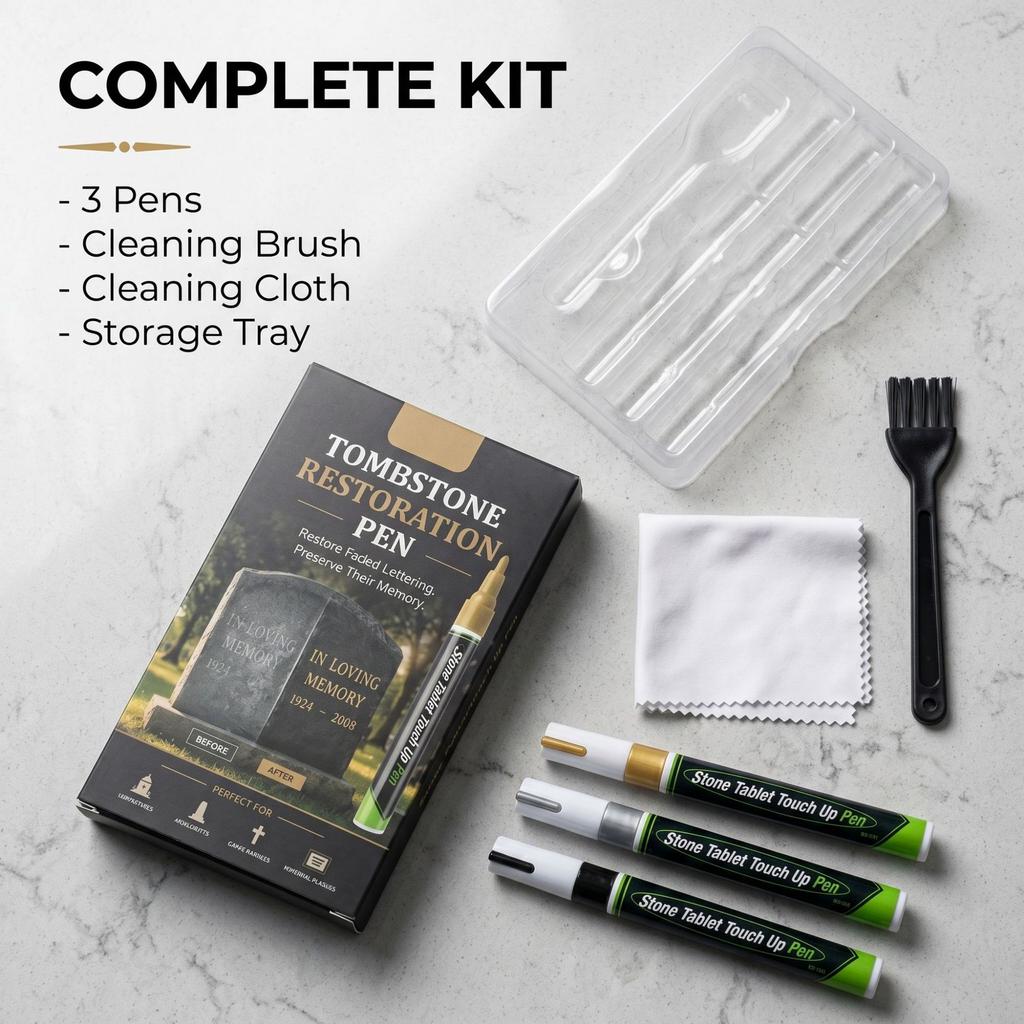 Tombstone touch-up marker set all-purpose markers waterproof long-capacity for coloring tombstones DIY painting